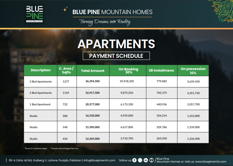 Apartments Payment Plan