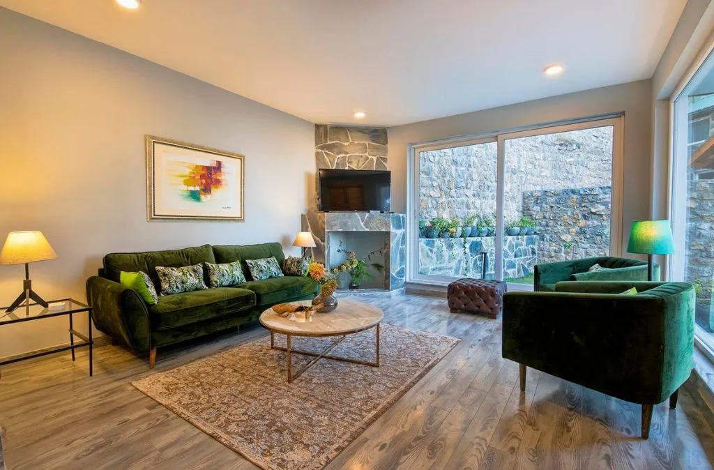 Luxury living room interior of house for sale on installments in Galiyat