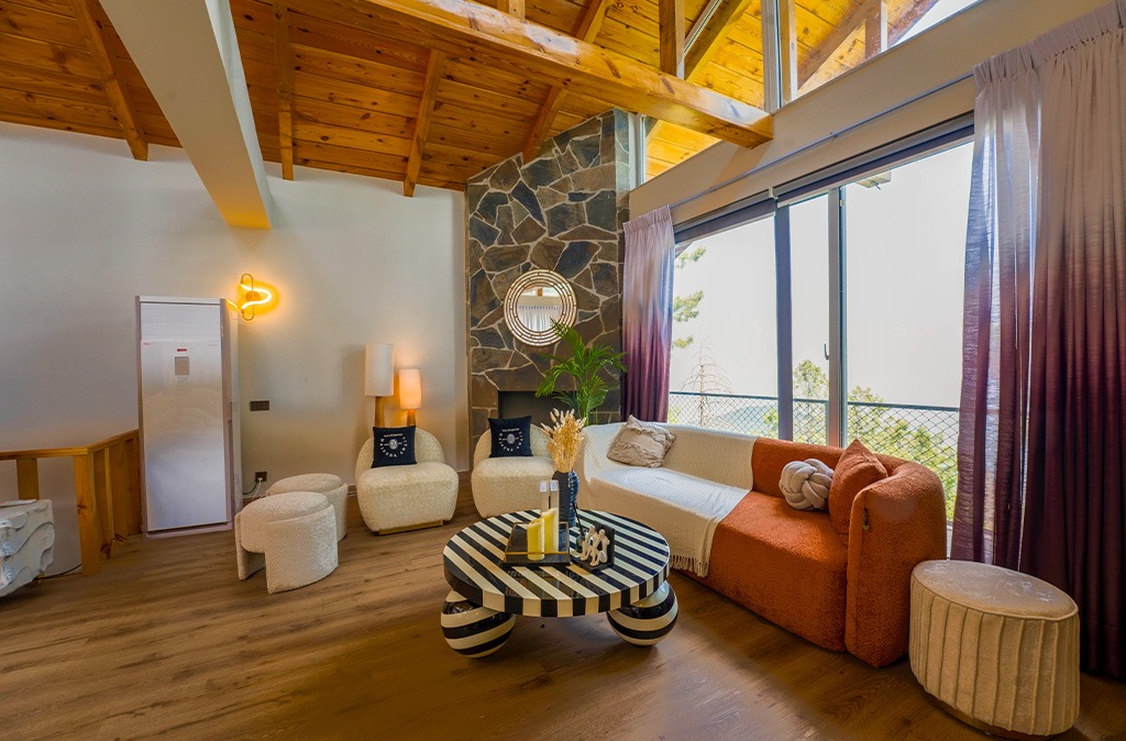 Luxury interior of investment property in Galiyat Pakistan – Blue Pine furnished villa